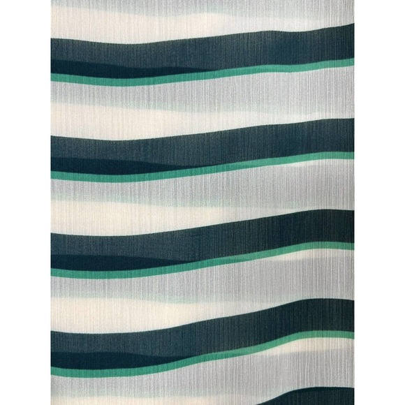 Ann Taylor Loft Striped Sheer Overlay Sleeveless Tank Top Womens Medium Green - Picture 7 of 9